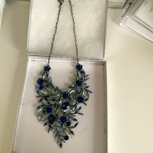 New blue necklace and earrings set.